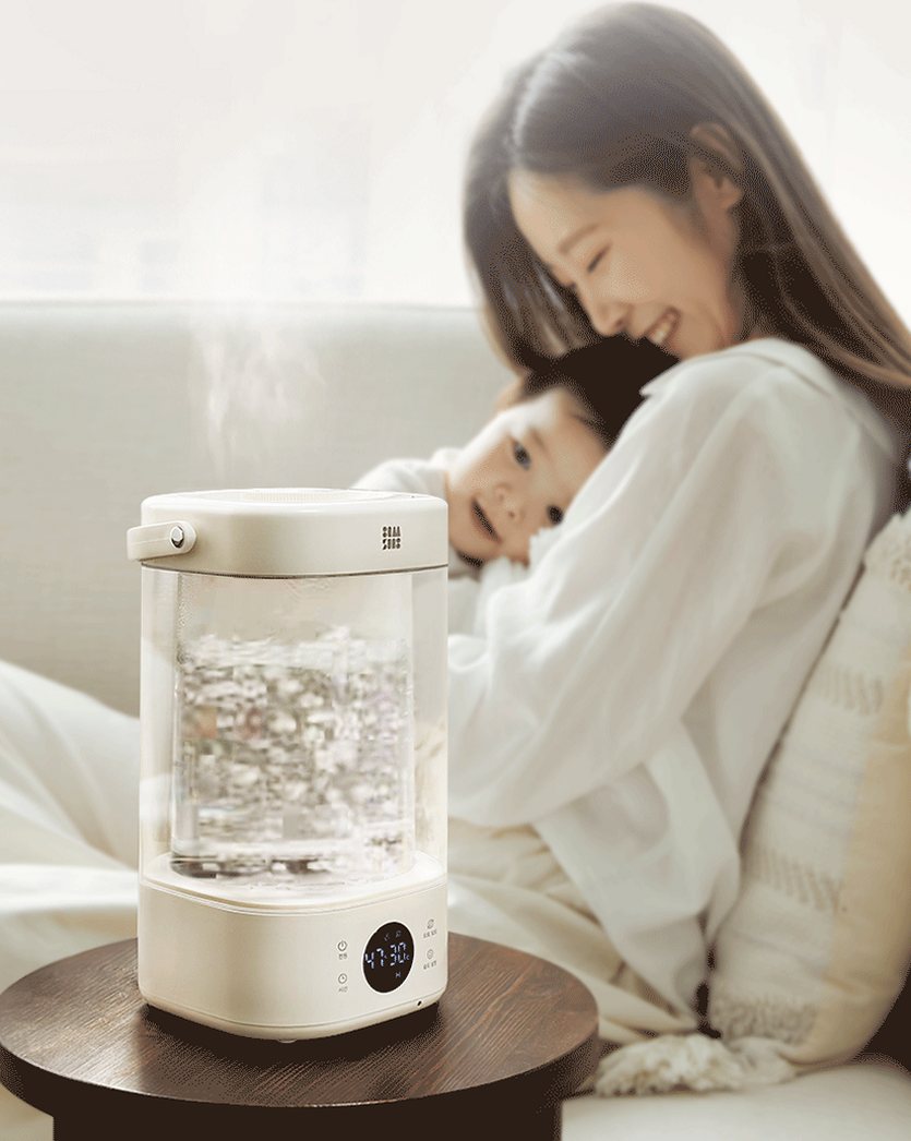 감성전자 워터캔들 신생아 아기 가습기 세척 편한 대용량 가열식가습기 GS-HM25WT