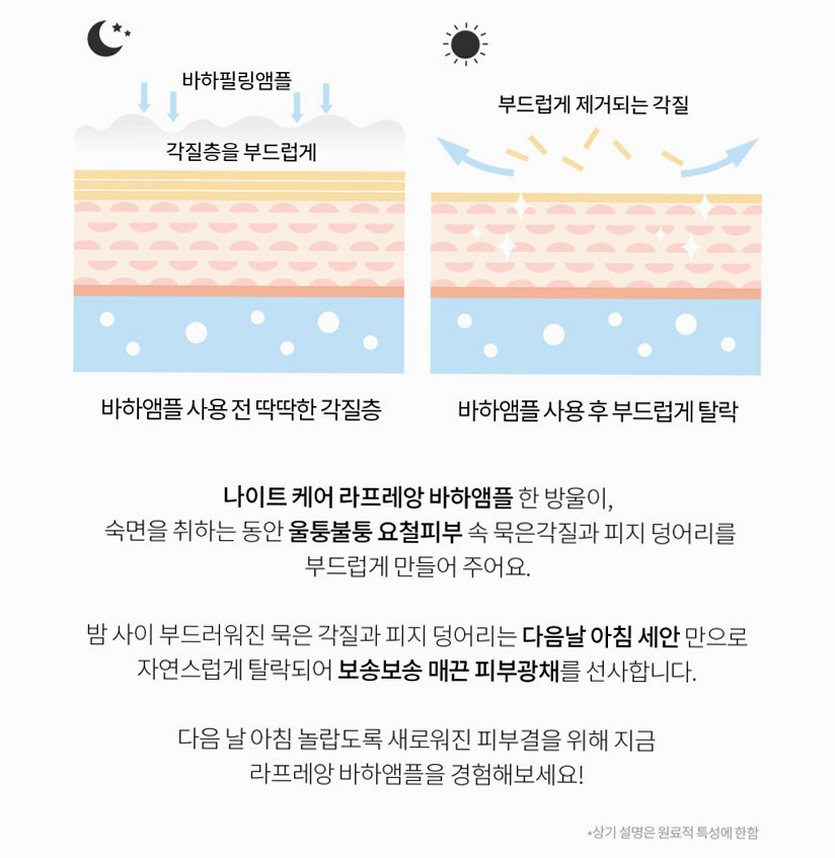 라프레앙 바하 필링 앰플 30ml 피지 연화제 나이아신아마이드 얼굴 모공 각질 제거 세럼
