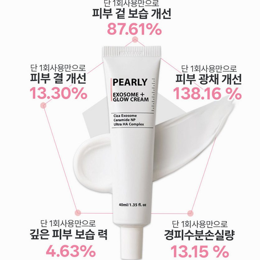 펄리 엑소좀 피부과재생크림 수분 보습 시카 히알루론산 물광크림 40ml, 1개